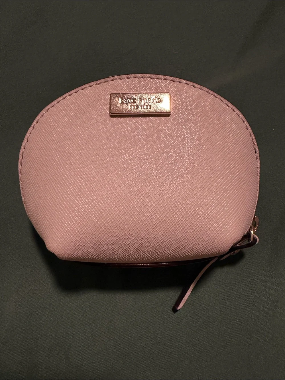 kate spade Pink Coin Pouch with Black & Light Pink Swan Appliqués